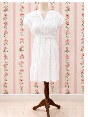 SoieRose 100% Cotton Short Sleeve Romantic Cottagecore Nightgown SR-1327